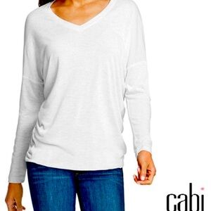 CABI, V neck, long sleeve T-shirt